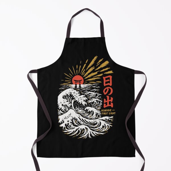 Item preview, Hinode First Light - Torii Gate Sunrise Sea Waves Ink Art designed and sold by WAVE-JP.