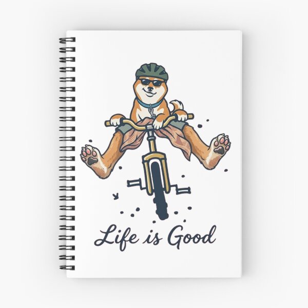 Item preview, Funny Shiba Inu Riding Bicycle No Hands - Life Is Good Cool Dog Cyclist designed and sold by PetalsPaws.