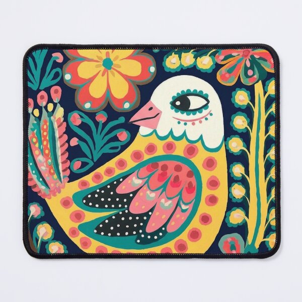 Item preview, Bright Bird Art Print – Colorful Floral Modern Illustration designed and sold by Filora Atelier | Bird Art.