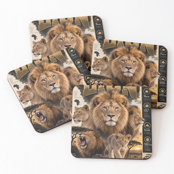 Item preview, LION Animal Card – Vintage Jungle & Safari Style designed and sold by Jandedan.