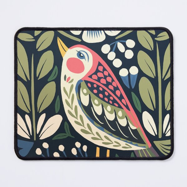 Item preview, Botanical Bird Wall Art – Floral Nature Illustration  designed and sold by Filora Atelier | Bird Art.