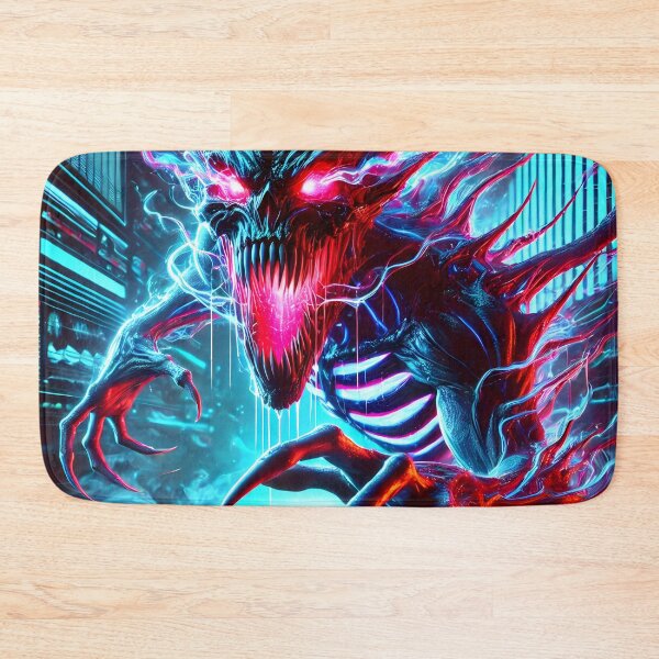 Item preview, Neon Horror Monster Glowing Eyes Cyberpunk Dark Fantasy designed and sold by FusionCipher.