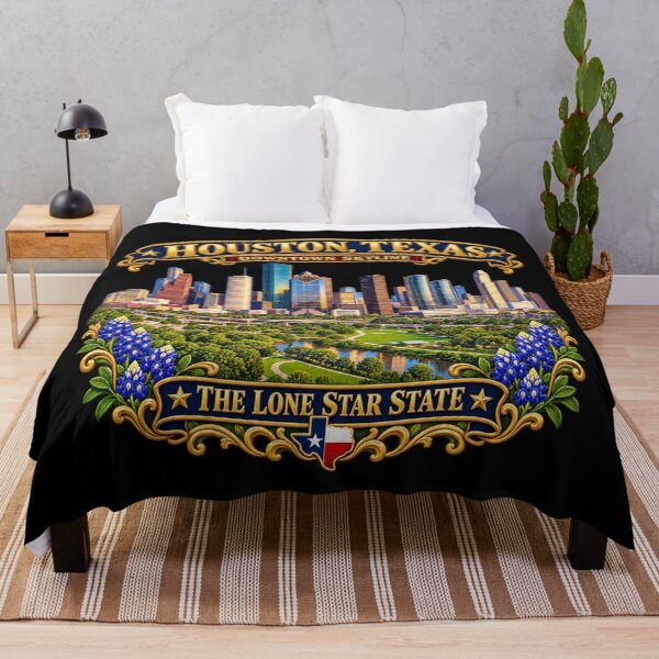 Item preview, Houston, Texas - Downtown Skyline - Lone Star State - Buffalo Bayou in the foreground Scene designed and sold by Military Insignia Products.