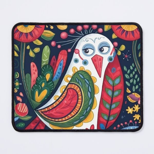Item preview, Botanical Bird Wall Art – Colorful Floral Bird Illustration for Cottagecore Decor  designed and sold by Filora Atelier | Bird Art.