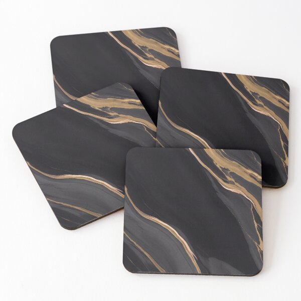 Item preview, Black and Gold Marble with Flowing Veins designed and sold by Carcasion.