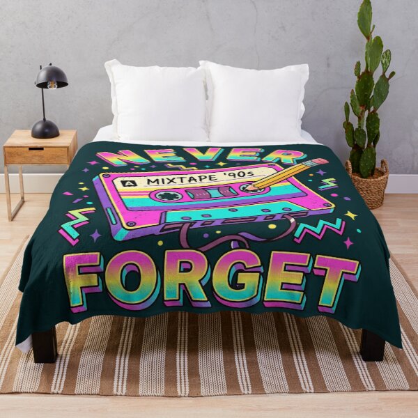 Item preview, Never Forget - 90s Cassette Tape & Pencil Retro Nostalgia designed and sold by MarCinu Art.