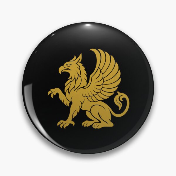 Item preview, Griffin of Abdera Ancient Greek Gold Emblem designed and sold by The Abstract Vision.