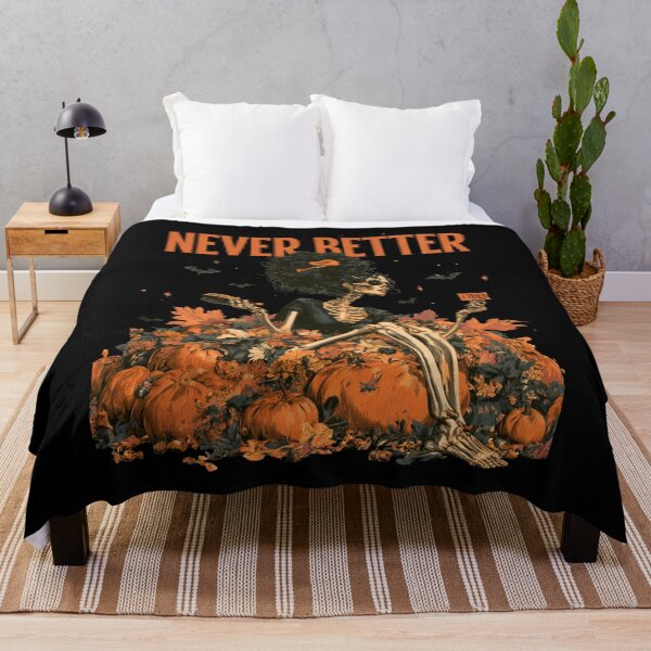 Item preview, Never Better Messy Bun Skeleton Halloween – Sarcastic Woman Coffee Spooky Season designed and sold by DyzioSupply.