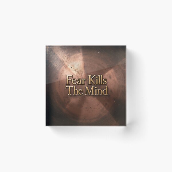 Item preview, Fear Kills The Mind – Vintage Copper Metal Typography designed and sold by Marcu Ioachim.