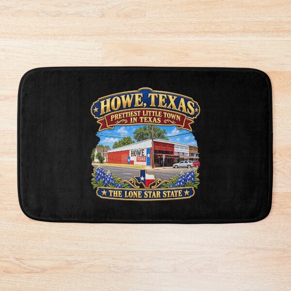 Item preview, Howe, Texas - Prettiest Little Town in Texas -Lone Star State - with Cowntown Corner Scene designed and sold by Military Insignia Products.