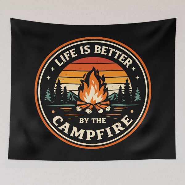 Item preview, Life Is Better Around A Campfire designed and sold by CleanDecor.