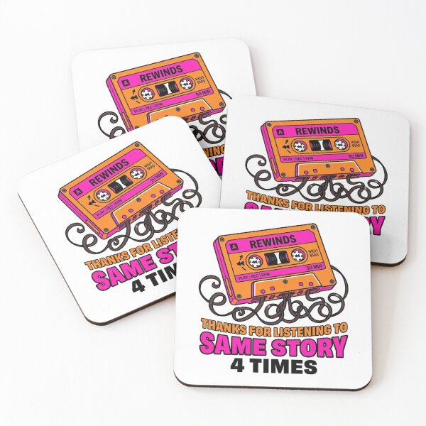 Item preview, Vintage Cassette Tape Sarcastic Retro Thanks For Listening To Same Story 4 Times designed and sold by raedattia.