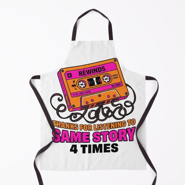 Item preview, Vintage Cassette Tape Sarcastic Retro Thanks For Listening To Same Story 4 Times designed and sold by raedattia.