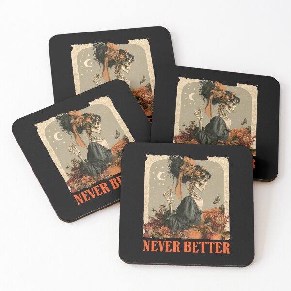Item preview, Never Better Messy Bun Skeleton Halloween – Sarcastic Woman Coffee Spooky Season designed and sold by DyzioSupply.
