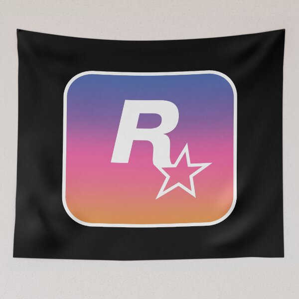 Item preview, Rockstar Games GTA 6 Sunset Logo (Horizontal White Alt) designed and sold by BubblePopRed.