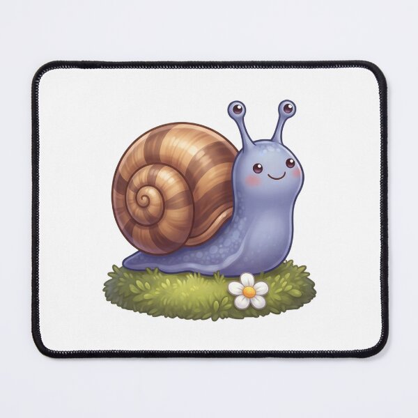 Item preview, Cute Little Snail on a Daisy Mound designed and sold by Thanat Pattern Studio.