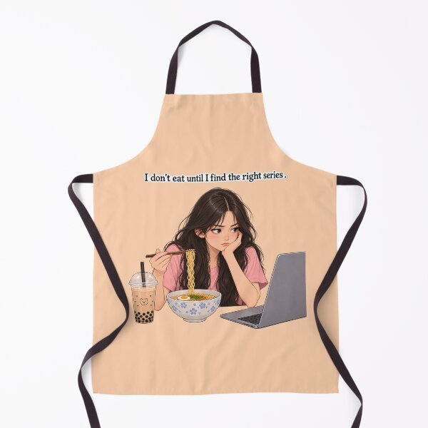 Item preview, I Don't Eat Until I Find the Right Series – Funny Anime Girl Ramen & Boba designed and sold by MimiSabu.
