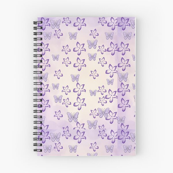 Item preview, Purple Watercolor Butterfly and Flower Aesthetic Pattern designed and sold by Nahid1230.