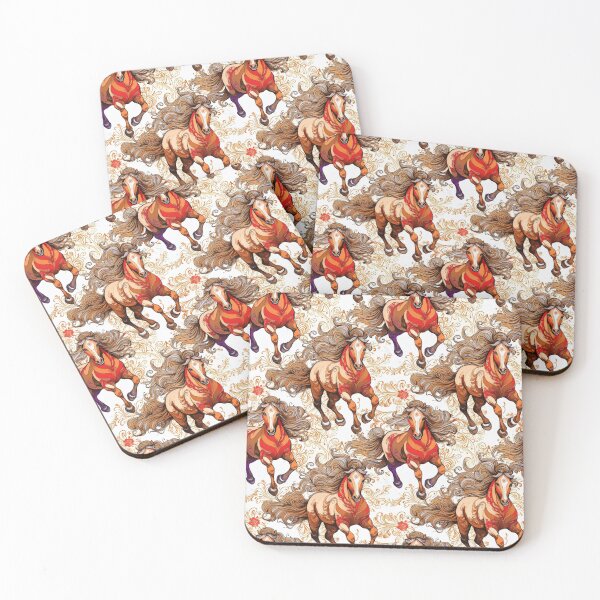 Item preview, Fire Horse Pattern – Equestrian Horse Art designed and sold by TrueWoven Studio.