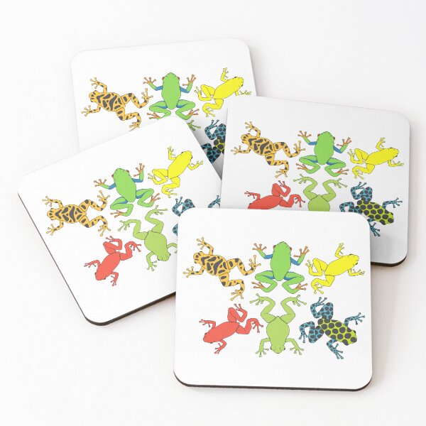 Item preview, Illustration with tropical tree frogs designed and sold by RizikCat.