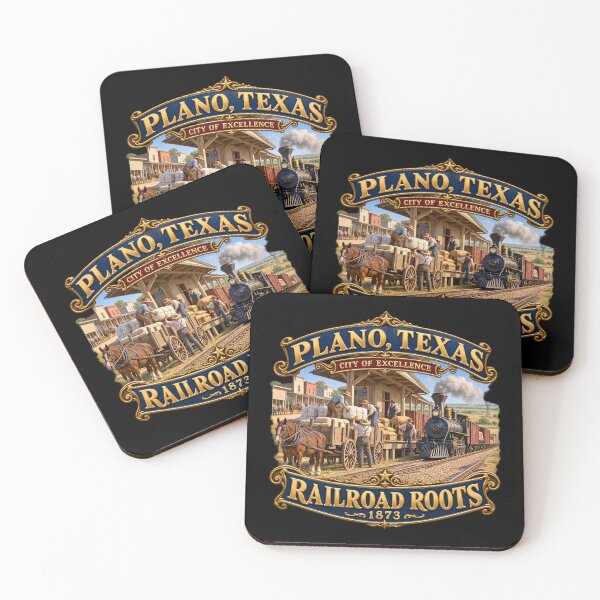 Item preview, Plano, Texas - City of Excellence -Railroad Roots - 1873 - with Train Depot Scene designed and sold by Military Insignia Products.