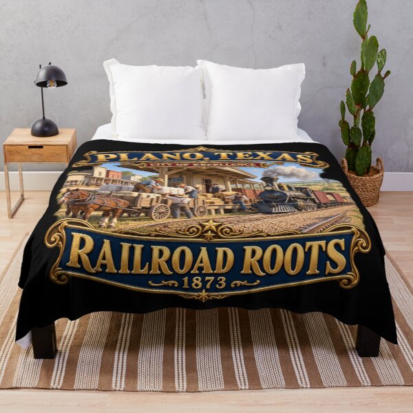 Item preview, Plano, Texas - City of Excellence -Railroad Roots - 1873 - with Train Depot Scene designed and sold by Military Insignia Products.