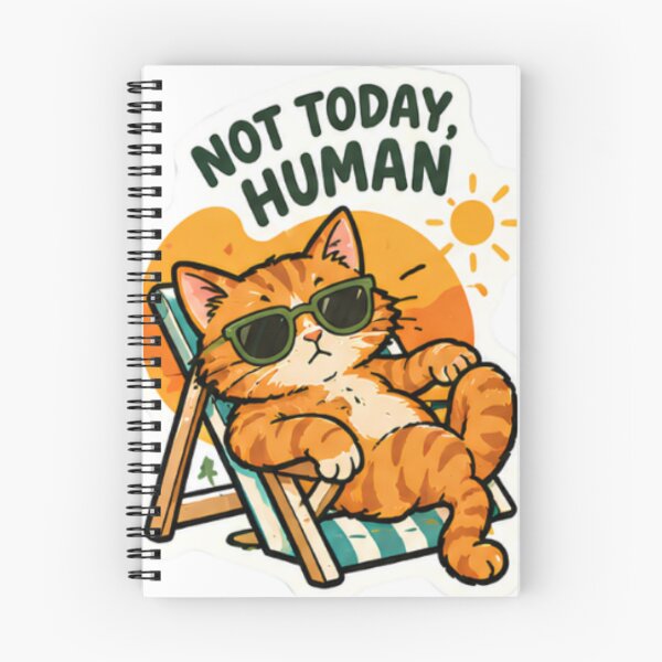 Item preview, Funny Chill Cat on Beach Chair designed and sold by bymtsef.