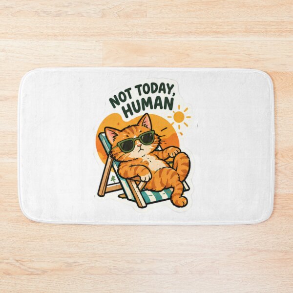 Item preview, Funny Chill Cat on Beach Chair designed and sold by bymtsef.