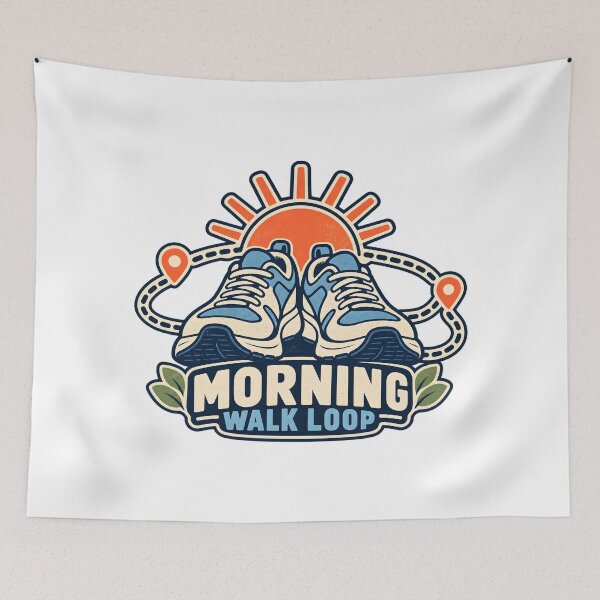 Artikelvorschau, Morgendlicher Walking Club Streckenbadge entworfen und verkauft von Philippa Shop.