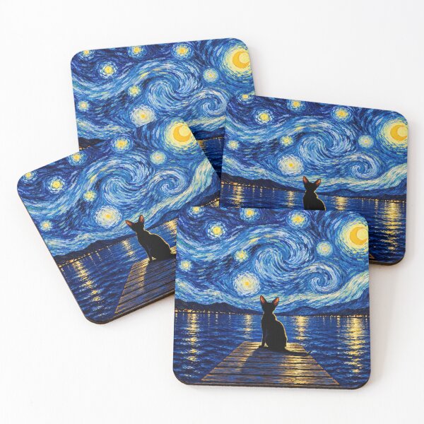 Item preview, Funny Cornish Rex Cat Starry Night Painting Bridge Star Mom Dad Kids designed and sold by FurryHavenPH.