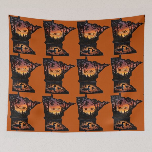 Item preview, Home. Minnesota Sunset Loon Silhouette - Up North MN State designed and sold by FrozenFits.