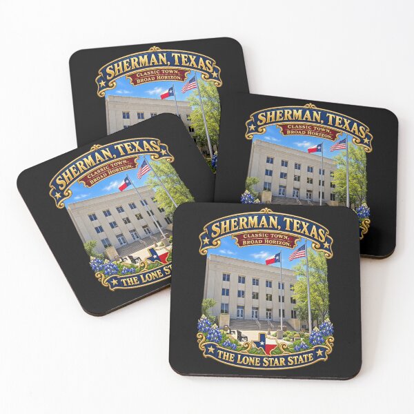 Item preview, Sherman, Texas - Classic Town - Broad Horizon - Lone Star State - with Grayson County Courthouse Scene designed and sold by Military Insignia Products.