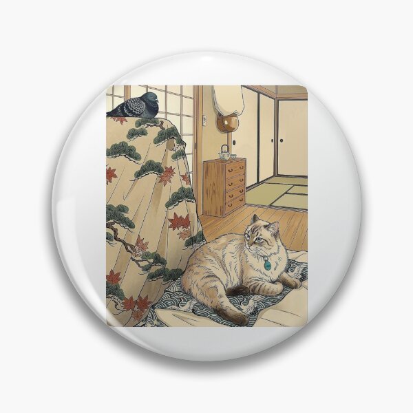 Item preview, Cat, pigeon, animal, love, peace, Japan, coexistence designed and sold by citravisuel.