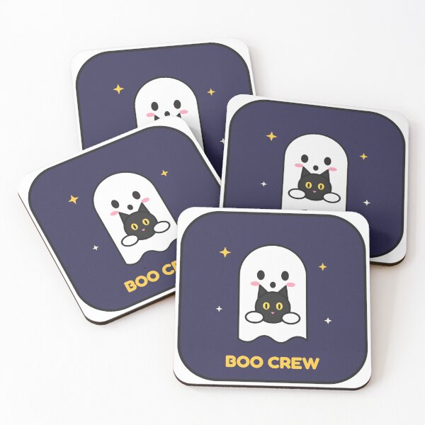 Item preview, Boo Crew - Cute Ghost Holding a Black Cat designed and sold by MOSHOP12.