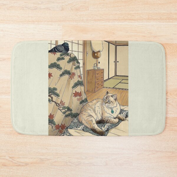 Item preview, Cat, pigeon, animal, love, peace, Japan, coexistence designed and sold by citravisuel.