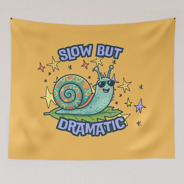 Item preview, Slow But Dramatic - Funny Cute Snail With Sunglasses designed and sold by DNBY.