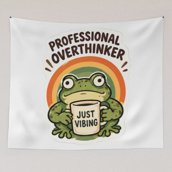 Item preview, Cute Frog with Coffee designed and sold by bymtsef.