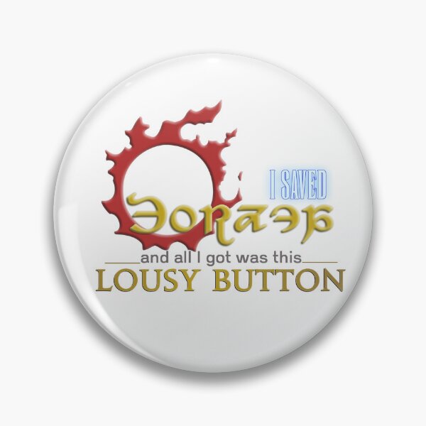 Item preview, A Lousy Button Suits A Hero designed and sold by rei0.