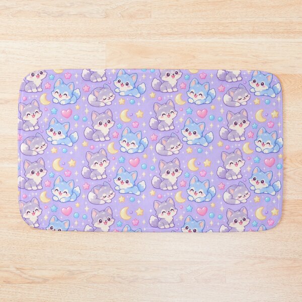Item preview, Kawaii Gummy Wolf Moon Candy Pattern designed and sold by Soft Berry Studio.