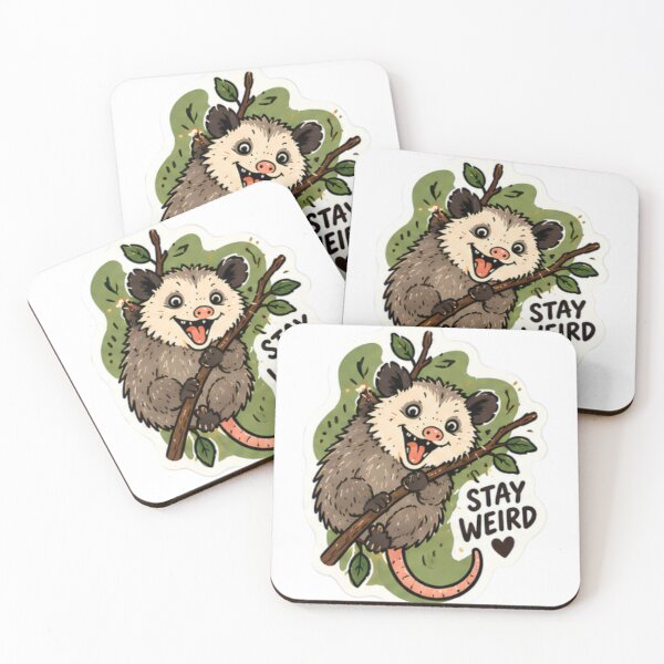 Item preview, Cute Opossum Hanging on Tree Branch designed and sold by bymtsef.