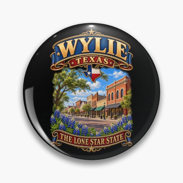 Artikelvorschau, Wylie, Texas – Lone Star State mit Stadtszene entworfen und verkauft von Military Insignia Products.