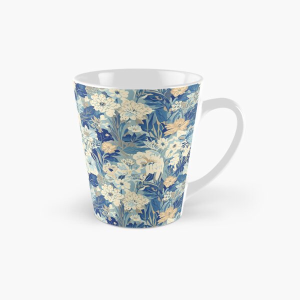 Item preview, Blue Botanical Floral Pattern designed and sold by PunchDrop.
