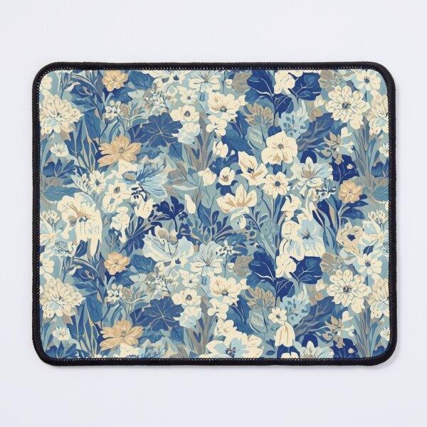Item preview, Blue Botanical Floral Pattern designed and sold by PunchDrop.