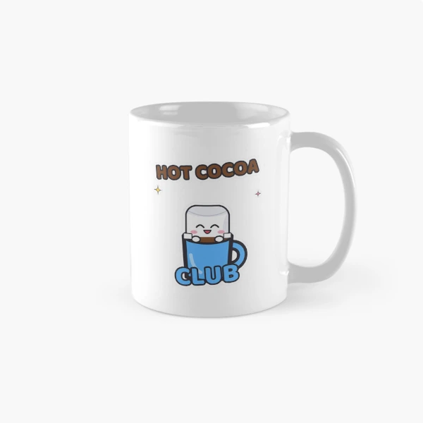 Hot Cocoa Club - Cute Pip Marshmallow in a Mug — Classic Mug by BiMood