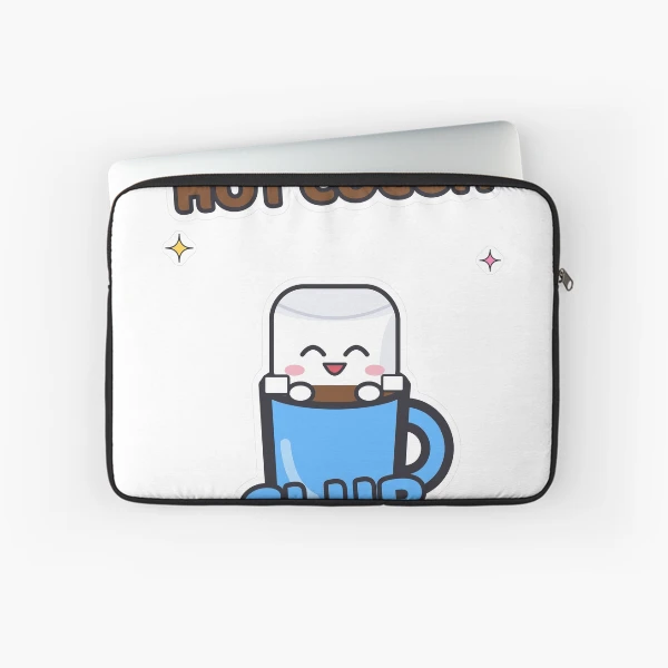 Hot Cocoa Club - Cute Pip Marshmallow in a Mug — Laptop Sleeve by BiMood