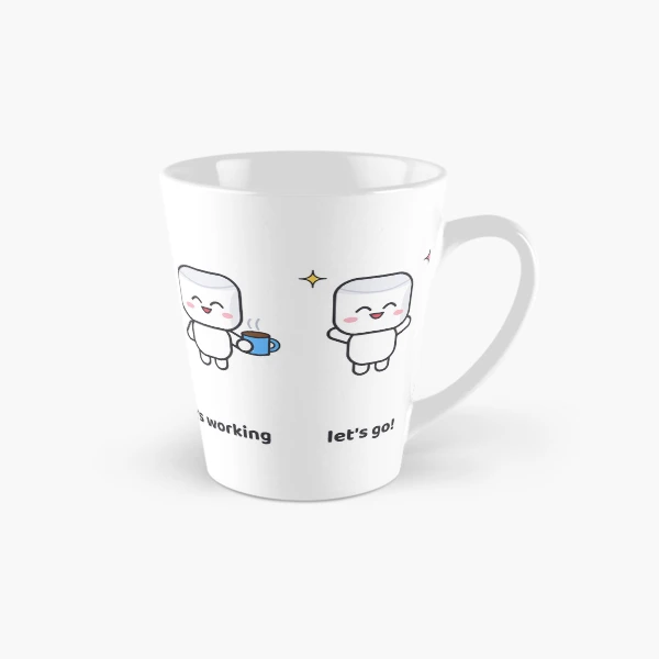 Pip's Morning Routine - Funny Coffee Marshmallow Mug Design — Classic Mug by BiMood