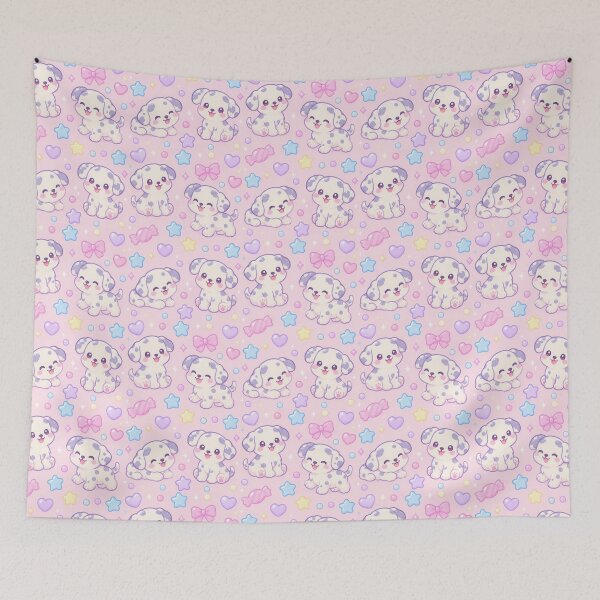 Item preview, Kawaii Gummy Dalmatian Candy Pattern designed and sold by Soft Berry Studio.