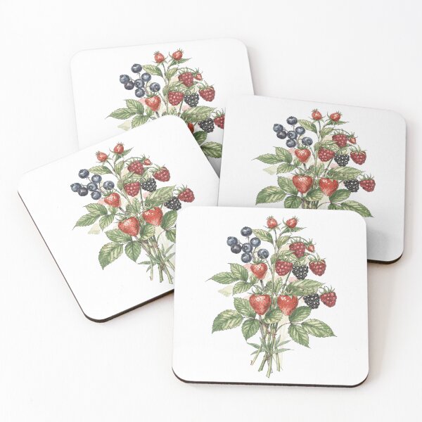 Item preview, Vintage Wild Berries Forest Botanical Watercolor Art designed and sold by PepolArt.