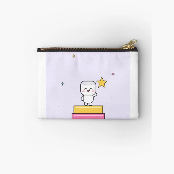 Small Steps Big Dreams - Cute Pip Reaching for a Star — Zipper Pouch by BiMood