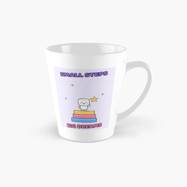 Small Steps Big Dreams - Cute Pip Reaching for a Star — Classic Mug by BiMood